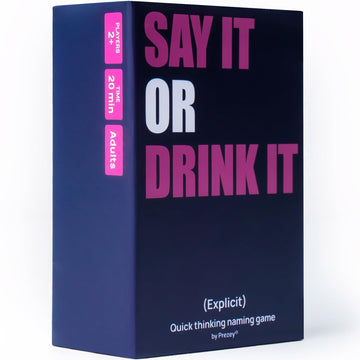 Prezey Say It Or Drink It - Category Card Games For Adults With 250 Hilarious Cards | White Elephant Gifts For Adults, Drinking