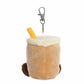 Aurora Adorable Palm Pals Milky Tea Boba Clip-On - Fun Collectible Plush for Kids and mature-themed Collectors - Perfect for Decorating Rooms and Birthday Gifts - Brown 4 Inches