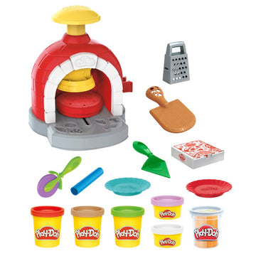 Play-Doh Kitchen Creations Pizza Oven Playset, Play Food Toy for Kids 3 Years and Up, 6 Cans of Modeling Compound, 8 Accessories