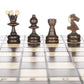 Beautiful Handcrafted Wooden Chess Set With Wooden Board And Handcrafted Chess Pieces - Gift Idea Products (13.75' (35 Cm) Burnt)