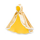 Princess Hooded Cape Cloaks Costume for Girls Dress Up Halloween Christmas Carnival Cosplay Yellow
