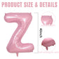 40 Inch Pink Letter Balloons, Large Z Letter Balloons Foil Helium Balloon, Foil Big Single Alphabet Z Balloon, Pink Letters for