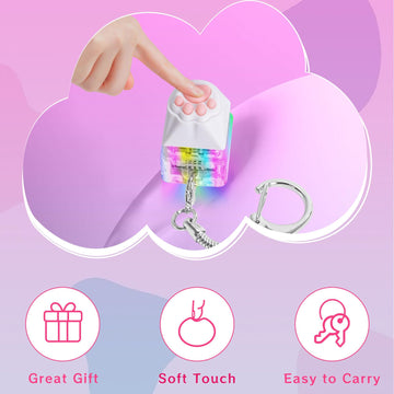 Cozymate Keyboard Fidget Toys For Adults Keyboard Clicker With Led Light Keychain Fidget Sensory Fun Toys For Anxiety Decompression (Catpaw, 1P)