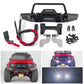 RCHUBAM 1Set Aluminum Front Rear Bumper with LED Lights for 1/18 TRX4M Defender Bronco RC Crawler Car