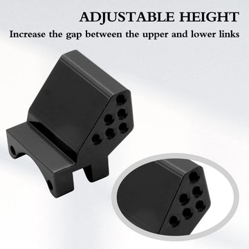 OGRC Adjustable Height Rear Axle Truss Upper Link Mount Aluminum Alloy Link Bracket for Axial SCX24 C10 JLU Gladiator Bronco Upg