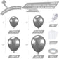 Nisocy Silver Metallic Latex Balloon Arch Garland Kit, 102Pcs 18In 12In 10In 5In For Festival Picnic, Engagement, Wedding, Birth