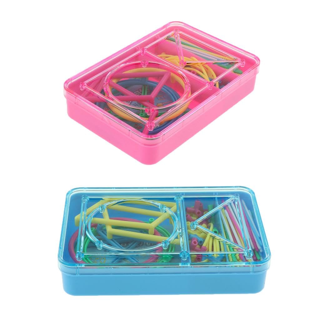 Merishopp 2 Boxs Of Pp Geometric Model Building Toys 3D Shape Math Manipulative| Educational Toy For Kids | Fun & Learning Toy 