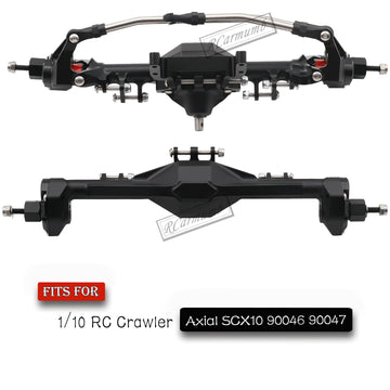 Rcarmumb RC Front Rear Portal Axle Upgrades Part for 1/10 Crawler Axial SCX10 90046/90047,Aluminum Alloy Front Rear Portal Axle