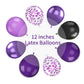 Purple And Black Balloons, 12 Inch Metallic Purple Dark Purple Black Balloons With Purple Confetti Latex Balloons For Halloween