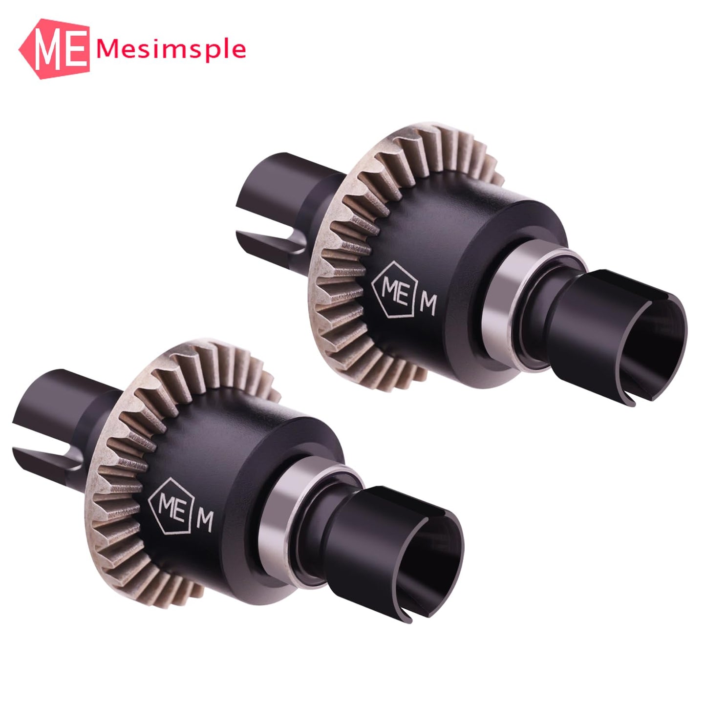 Mesimsple 2Pcs Alum Front Rear Differential Diff Gear For Mjx Hyper Go 1/16 H16207 16208 16209 16210 H16 1/14 14301 14302 14209