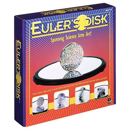 Toysmith Euler’s Disk - Hypnotic Light & Sound Science Toy for Home & Office - Physics Desk Decor for Kids & Adults 8+ - Multi-colored