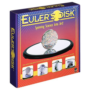 Toysmith Euler’s Disk - Hypnotic Light & Sound Science Toy for Home & Office - Physics Desk Decor for Kids & Adults 8+ - Multi-colored