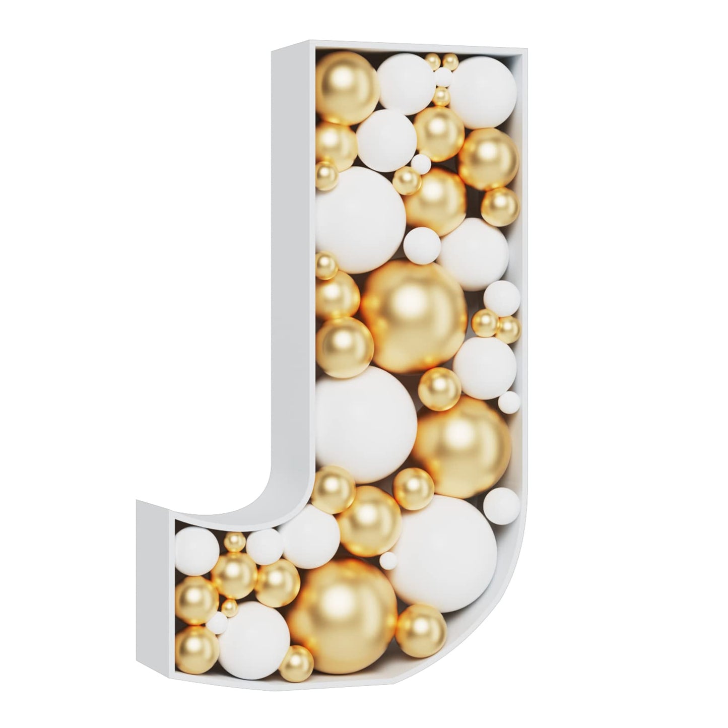 3Ft Large Marquee Letters Mosaic Balloon Frame Pre-Cut Foam Board Marquee Light Up Letters J For Birthday Party Decorations,Wedd