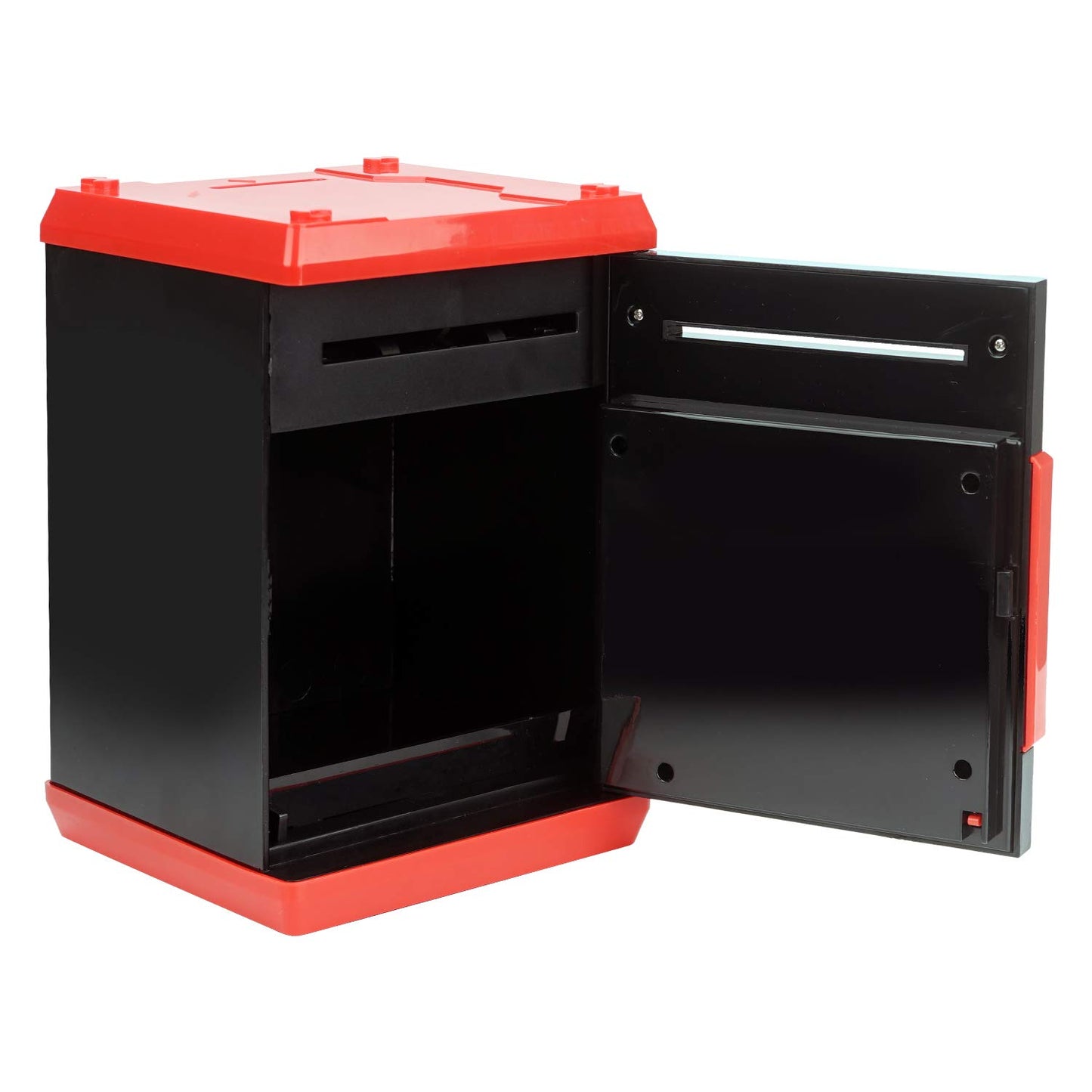 Setibre Piggy Bank, Electronic Atm Password Cash Coin Can Auto Scroll Paper Money Saving Box Toy Gift For Kids (Red)