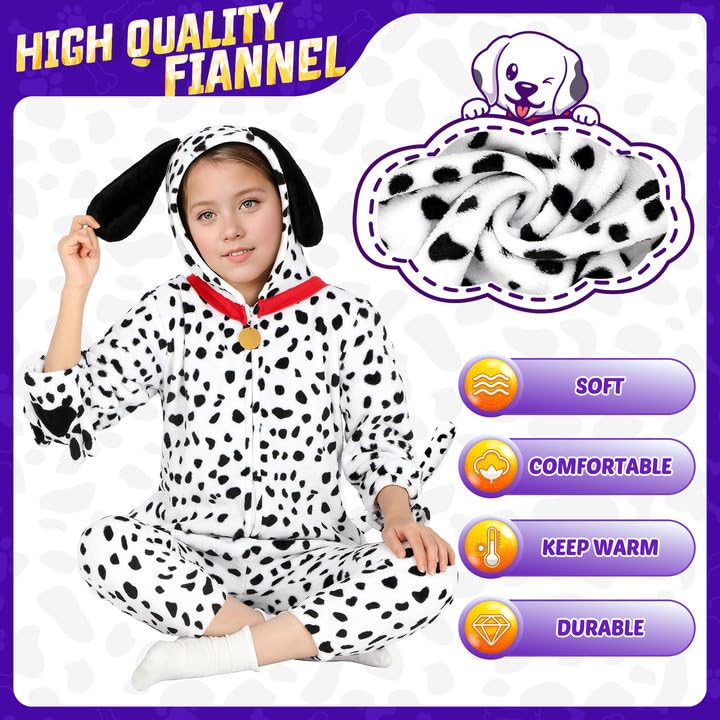 Giftinbox Toddler Dalmatian Costume Kids,Dog Costume For Kids,Unisex Spotted Dog Onesie Costume
