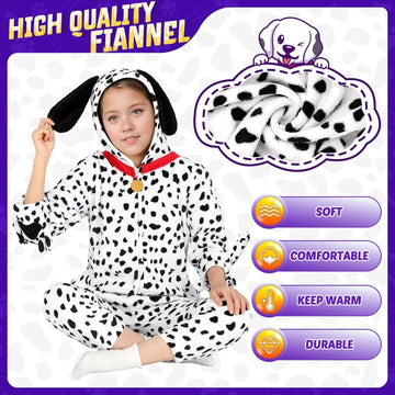 Giftinbox Toddler Dalmatian Costume Kids,Dog Costume For Kids,Unisex Spotted Dog Onesie Costume