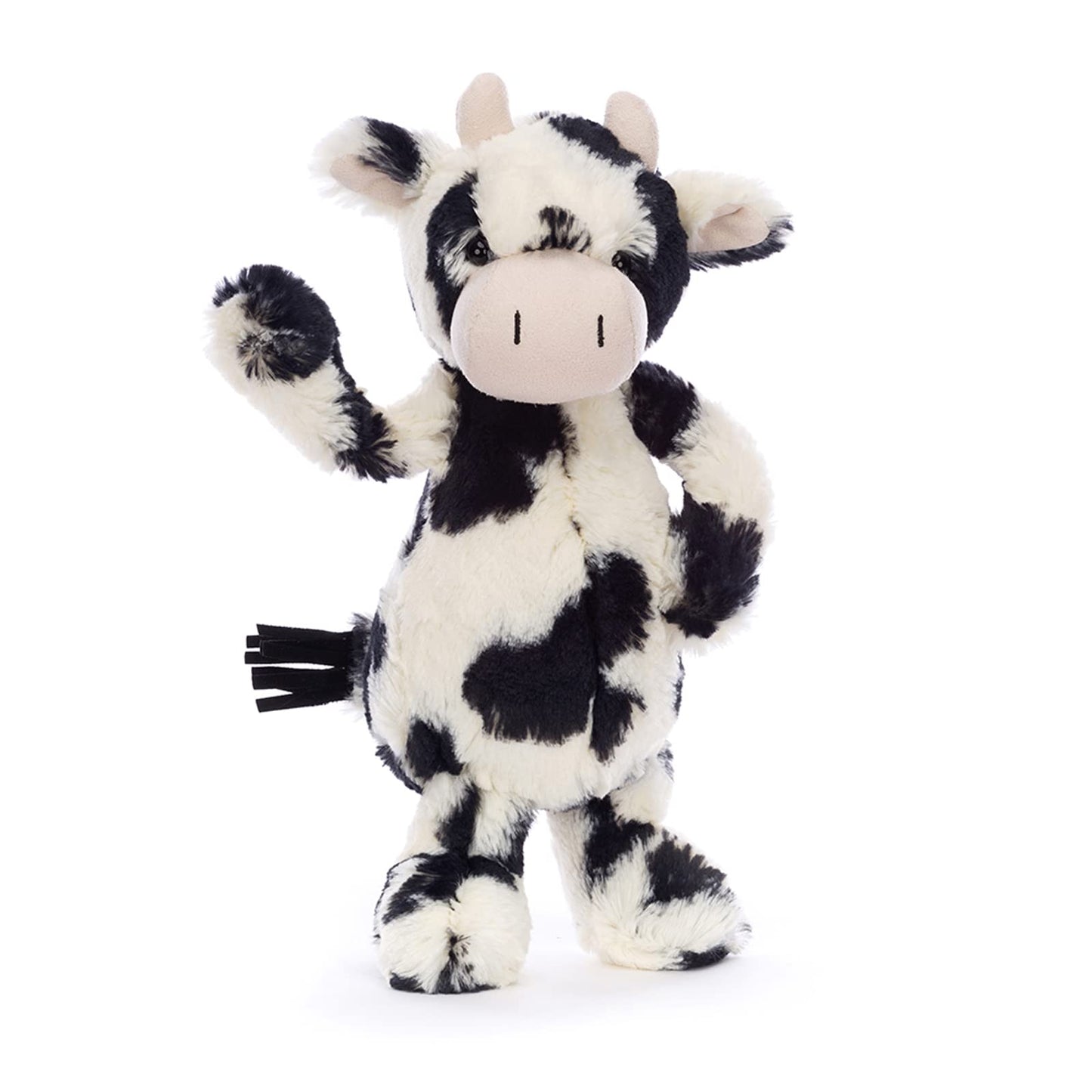 Jellycat Bashful Cow Calf Stuffed Animal, Medium 12", Multicolor, Model 670983049039, Soft Plush Toy