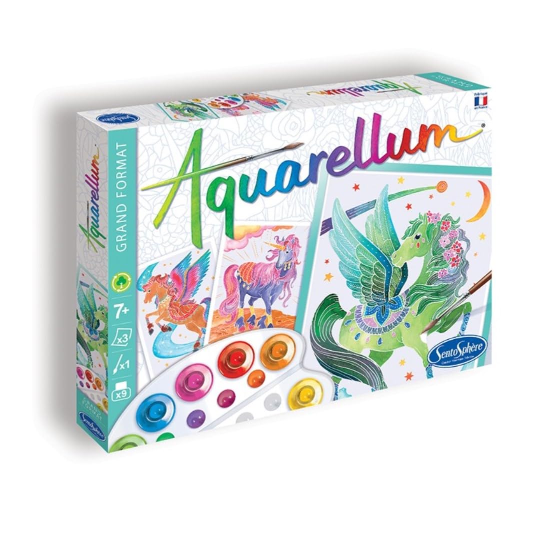Sentosphère Aquarellum Unicorns And Pegasus Watercolor Painting Kit