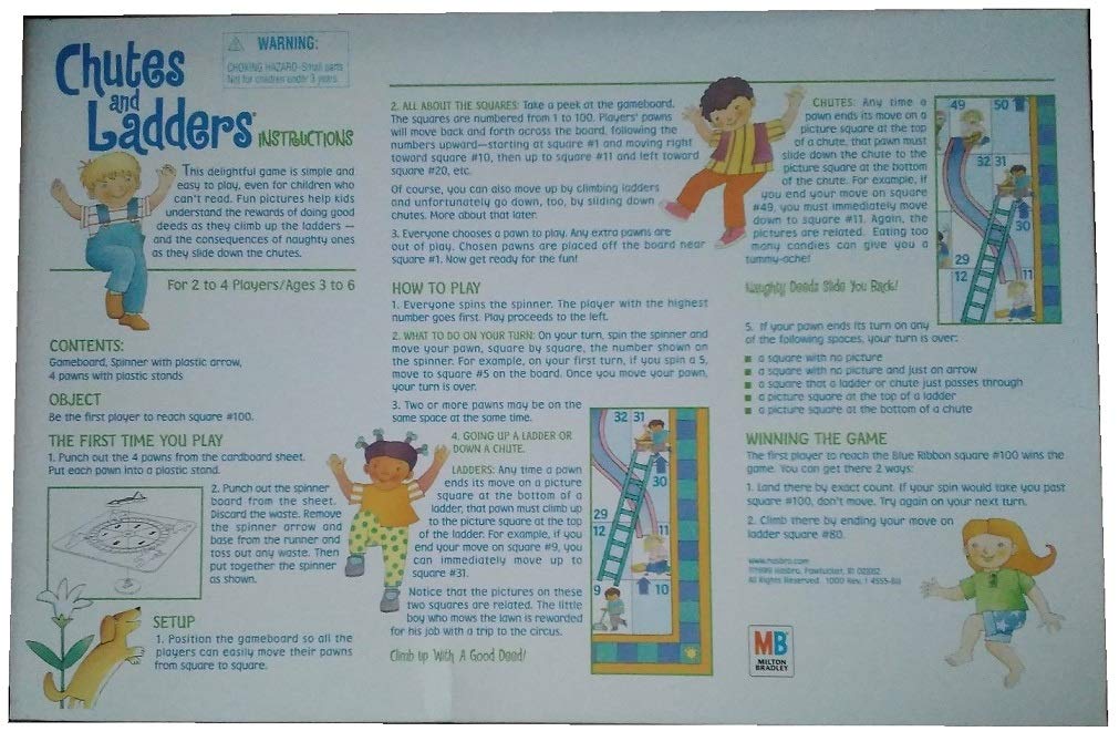 Chutes And Ladders Game - 1999 Edition