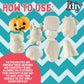 Halloween Party Craft Kit Jumbo Squishies (8 Unique Spooky Shapes)-White Kawaii Scented Slow Rise Squishy Toys, Decorating, Scen