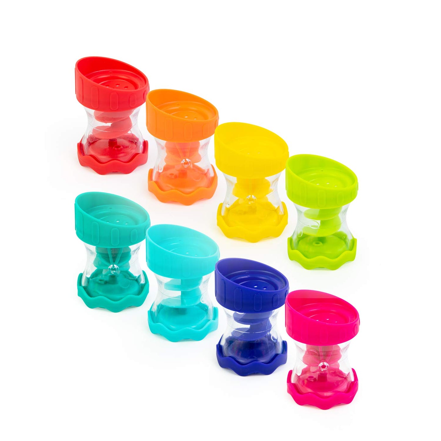Sassy Whirling Wheel Waterfall & Rain Barrel Tubes - 9 Piece Set - Silicone - Ages 6+ Months - Model 13056FA