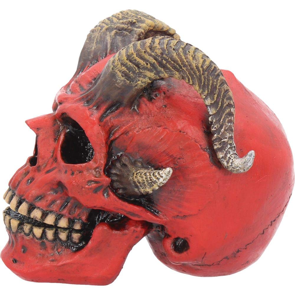 Nemesis Now Tenacious Demon Skull Figurine 13.3 Centimeter,Red