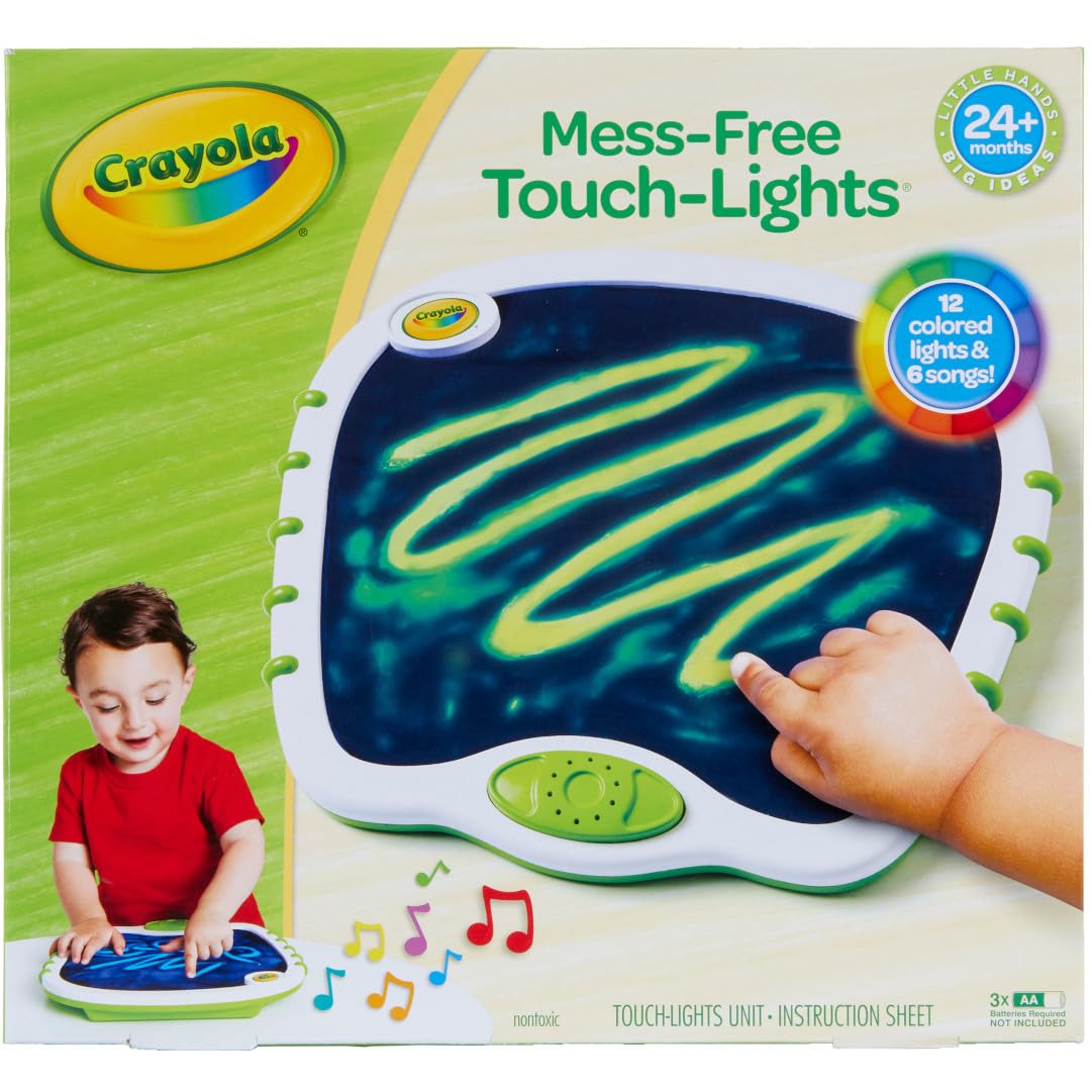 Crayola Toddler Touch Lights, Musical Toy, Sensory Board, Sensory Toys For Toddlers, Mess Free Finger Painting, Gift For Toddler