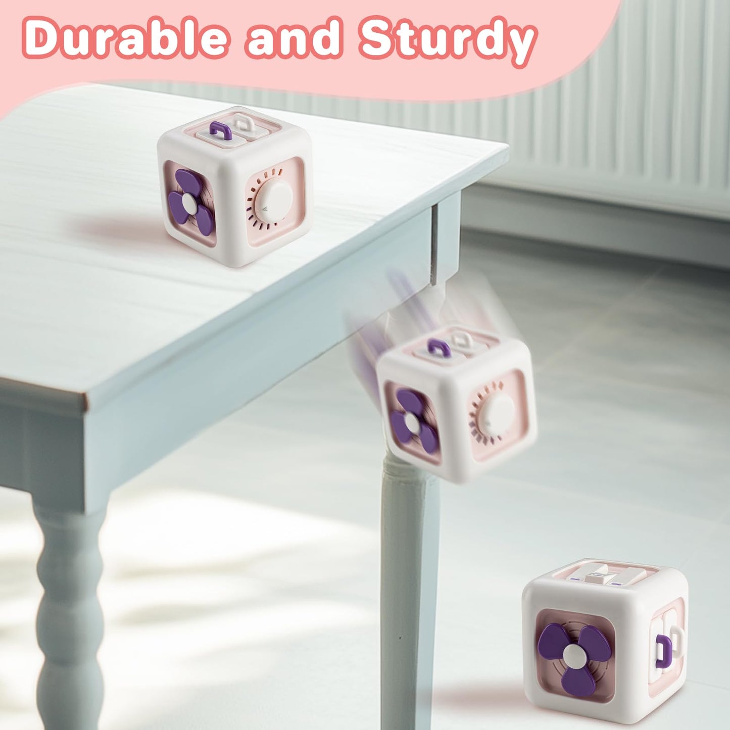 Blf Fun Busy Board For 1 Year Old Boy Gifts, Activity Cube Montessori Toys For Babies 12-18 Months, Car Travel Airplane Sensory