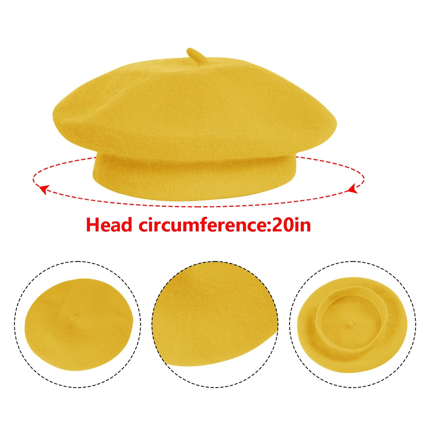 Yookat 5Pcs Kids Artist Costume Accessories Set with Hat Apron Sleeves Necklace Kids Painter Costume (Yellow)