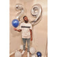 Silver 9 Balloon, Number Balloons 40 Inch, 9Th Giant Birthday Decorations For Boys Girls,19Th 29Th Silver Party Decorations Supp