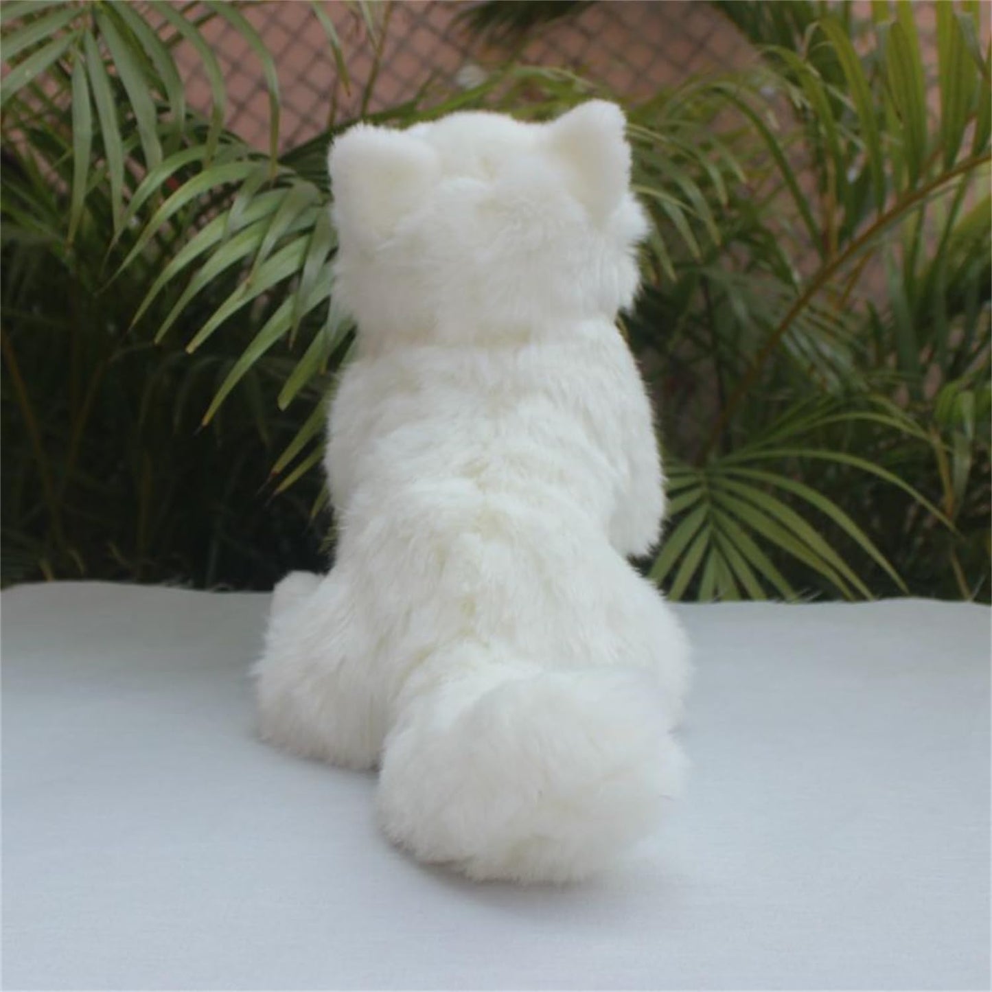 Tammyflyfly Arctic Fox Plush Toy 10Inches, 26Cm, Soft Snow Queen Fox Stuffed Animal Doll (C-Small Sit)
