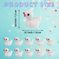 Kuanfine 60 Pcs Tiny Duck Figures Mini Resin Duck Luminous Miniature Ducks Bead For Garden Landscape Aquarium Decoration(White)