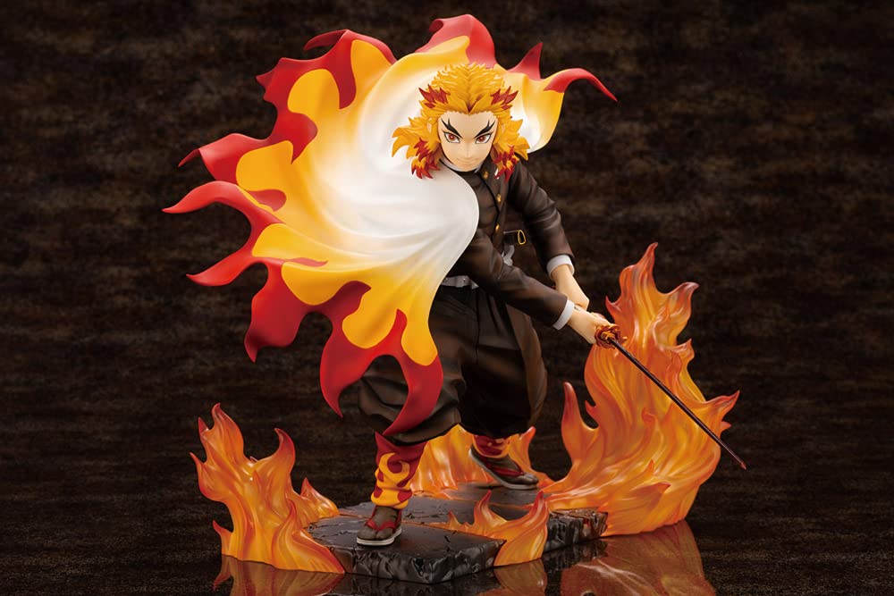 Kotobukiya Demon Slayer: Kimetsu no Yaiba: Kyojuro Rengoku ArtFX J Statue  Multicolor