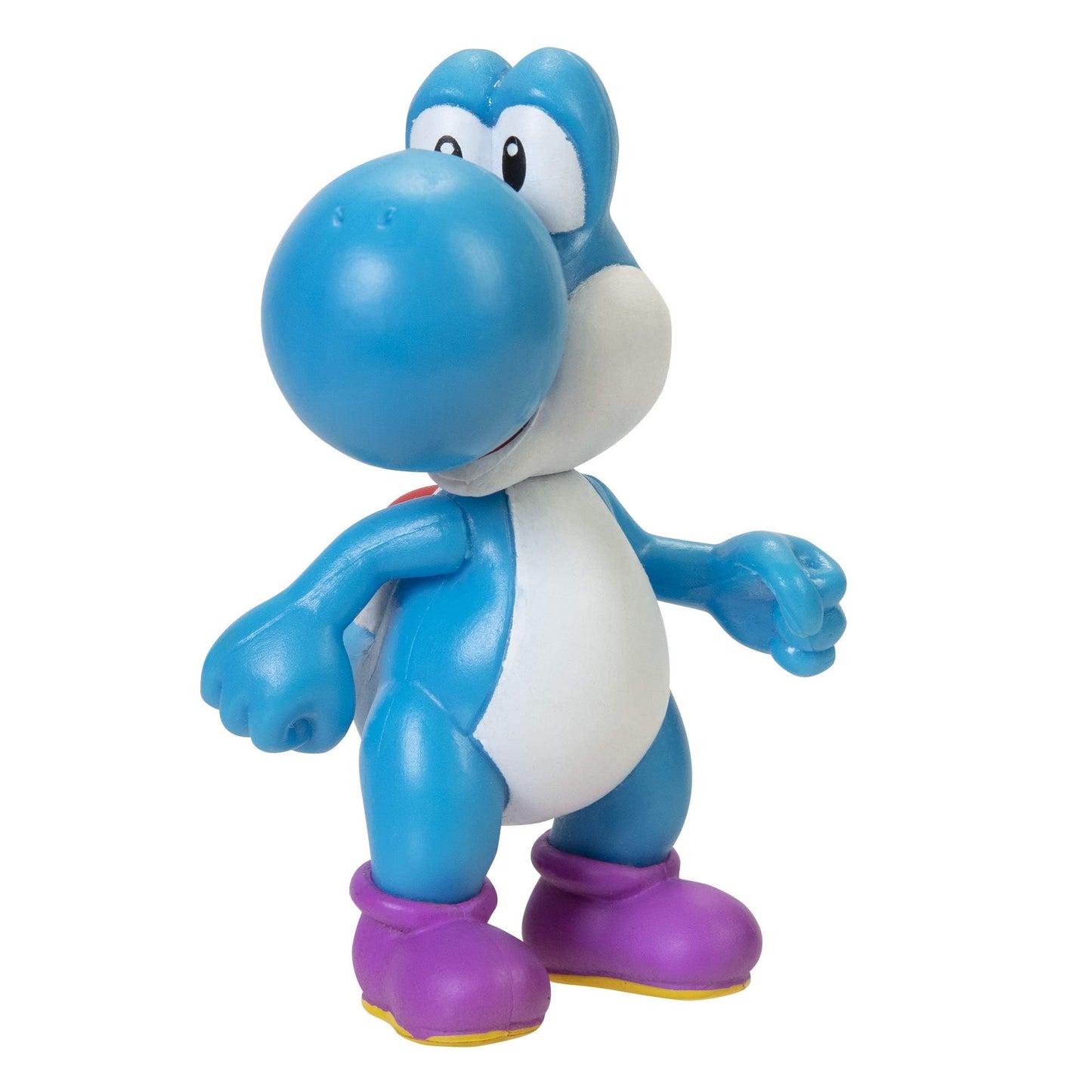 Super Mario Action Figure - 2.5 Inch Light Blue Yoshi Collectible Toy, Sapphire Blue, Model 405464, Plastic Material