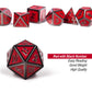 DnDnD Red D&D Game Dice,7 Die Polyhedral Metal Dice with Gift Metal Tin for RPG DND Dungeons and Dragons Dice Collector Board Ga