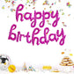 Toniful Hot Pink Happy Birthday Balloons Banner,Cursive Happy Birthday Balloons Hot Pink Birthday Decorations Hot Pink Mylar Foi
