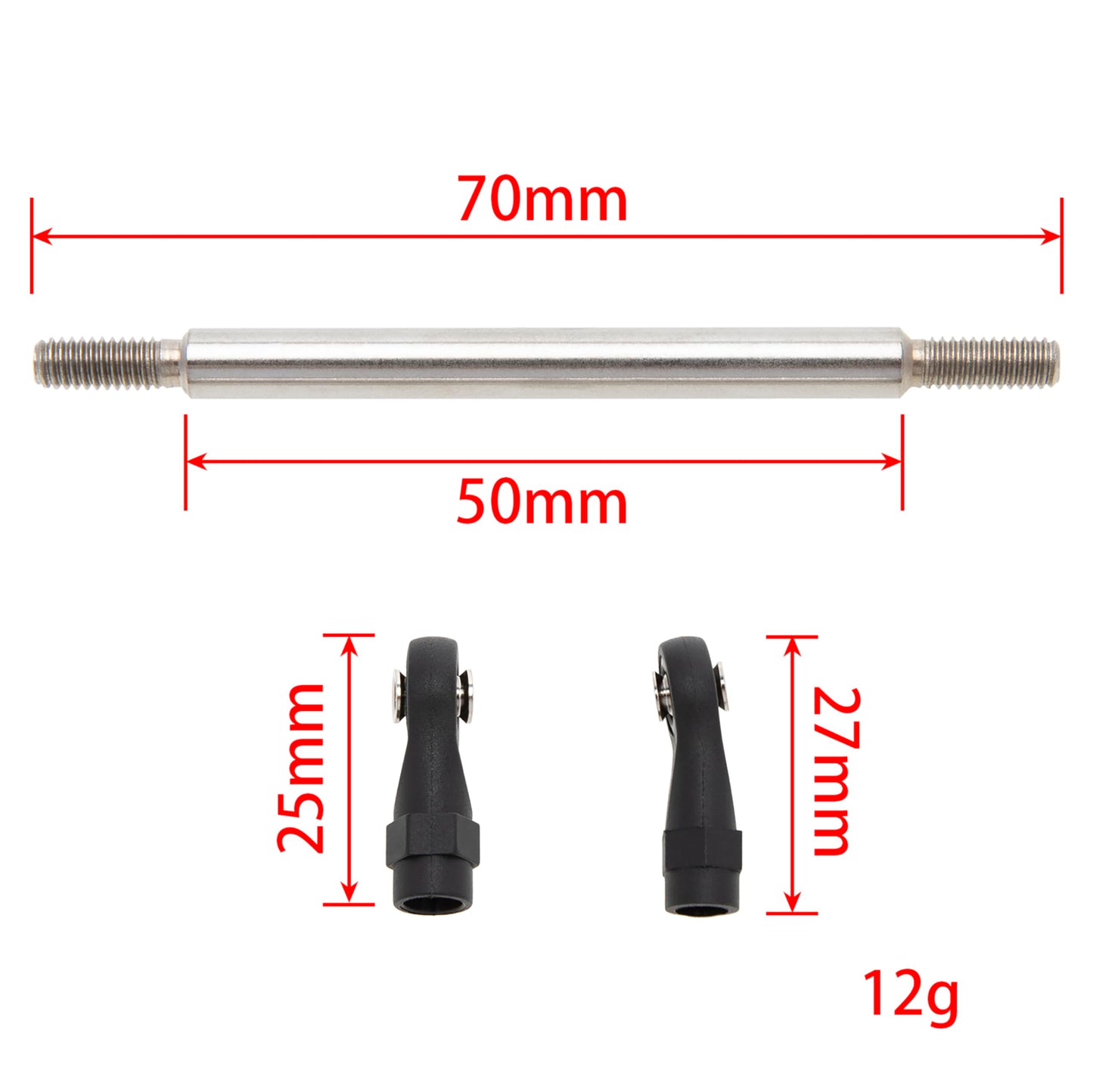 Meus Racing 1/10 Links Steel Chassis Links Kit For Traxxas Trx4 Axial Scx10 Tamiya Cco1 Redcat Gen8 1/10 Rc Crawler (70Mm)