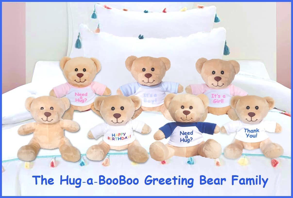Hug-a-BooBoo 6 Inch Tan Plush Mini Teddy Bear with 'Need a Hug?' T-Shirt - Adorable Gift for All Occasions