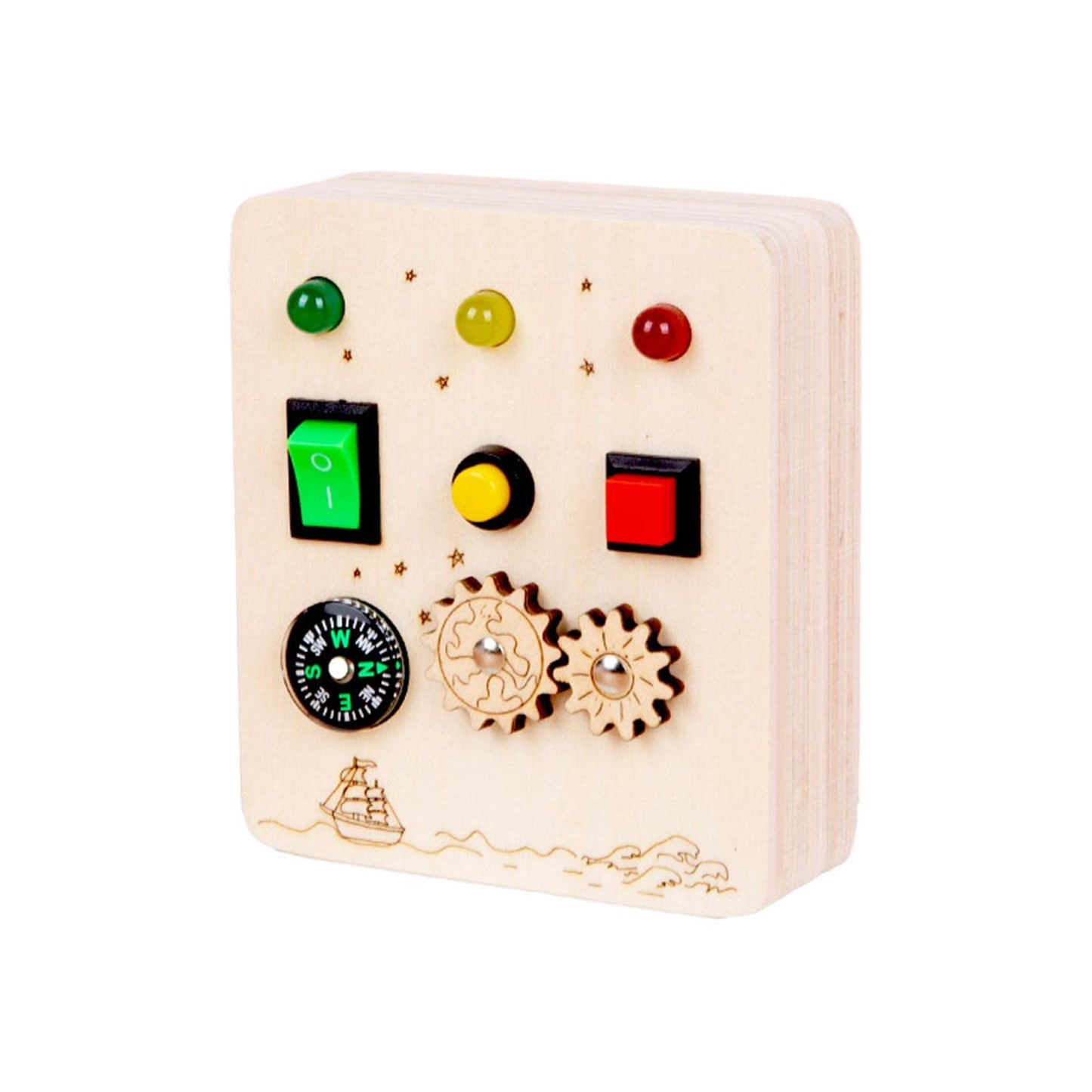 Jazzy Pearls Busy Board With Led Light Travel Toys For Educational For Early Education Style A|Toys & Hobbies | Educational|1 Mo