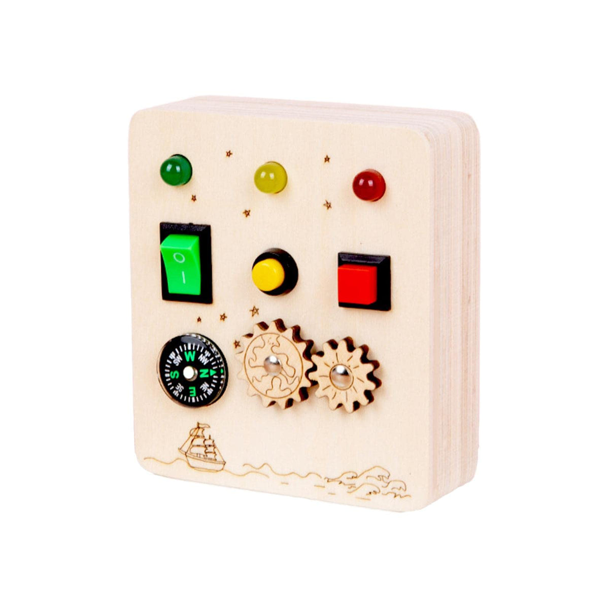 Jazzy Pearls Busy Board With Led Light Travel Toys For Educational For Early Education Style A|Toys & Hobbies | Educational|1 Mo