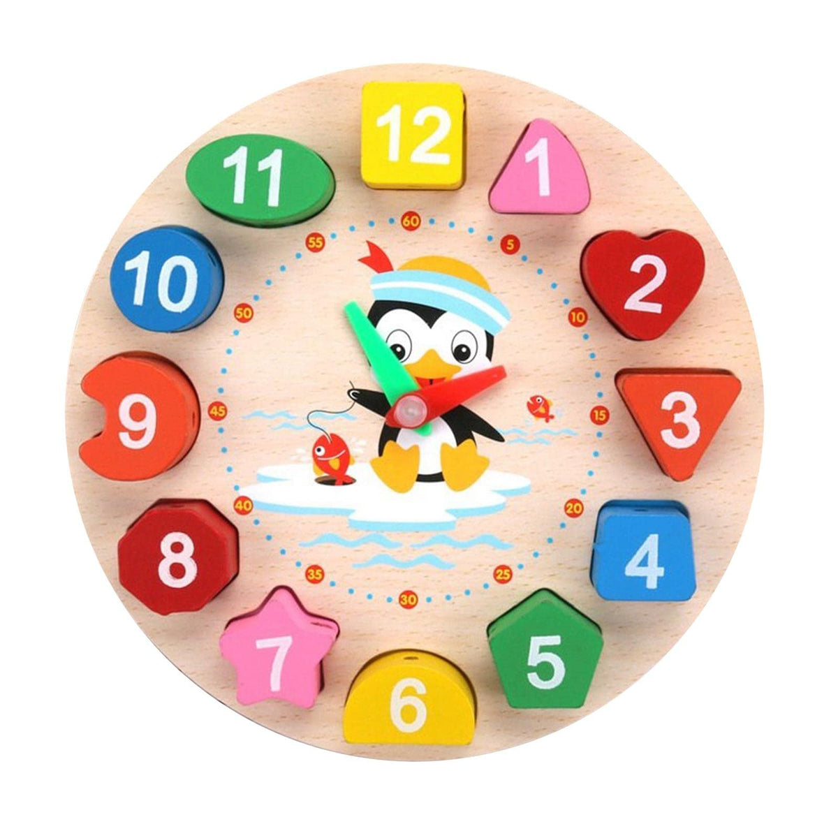 Enakshi Montessori Early Learning Educational Toy Geometry Clock Puzzles Clock Toy|Toys & Hobbies | Preschool Toys & Pretend Pla