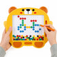 Magnetic Drawing Slate for Kids, Bear Shaped Board with Colourful Dot Beads and Magnetic Pen, Creative Learning Toy Multicolor (