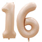 Goer Number 16 Balloons For 16Th Birthday Sweet 16 Party Decorations,42 Inch Jumbo Foil Helium 61 Balloons For 61St Birthday Party Decoration (Caramel)