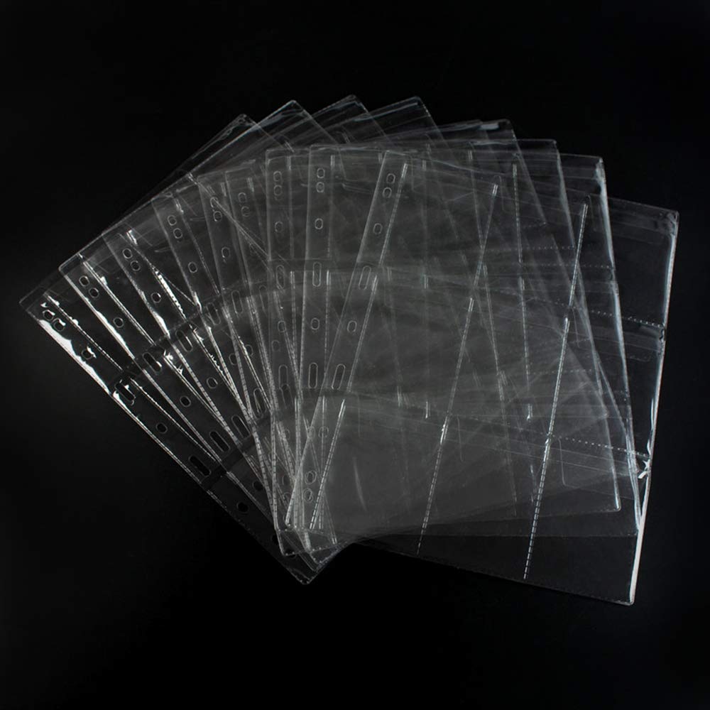 9 Pocket Coin Pages, 10 Sheets Plastic Coin Holders Stamp Collector Supplies for Coin Stamp Currency Collection