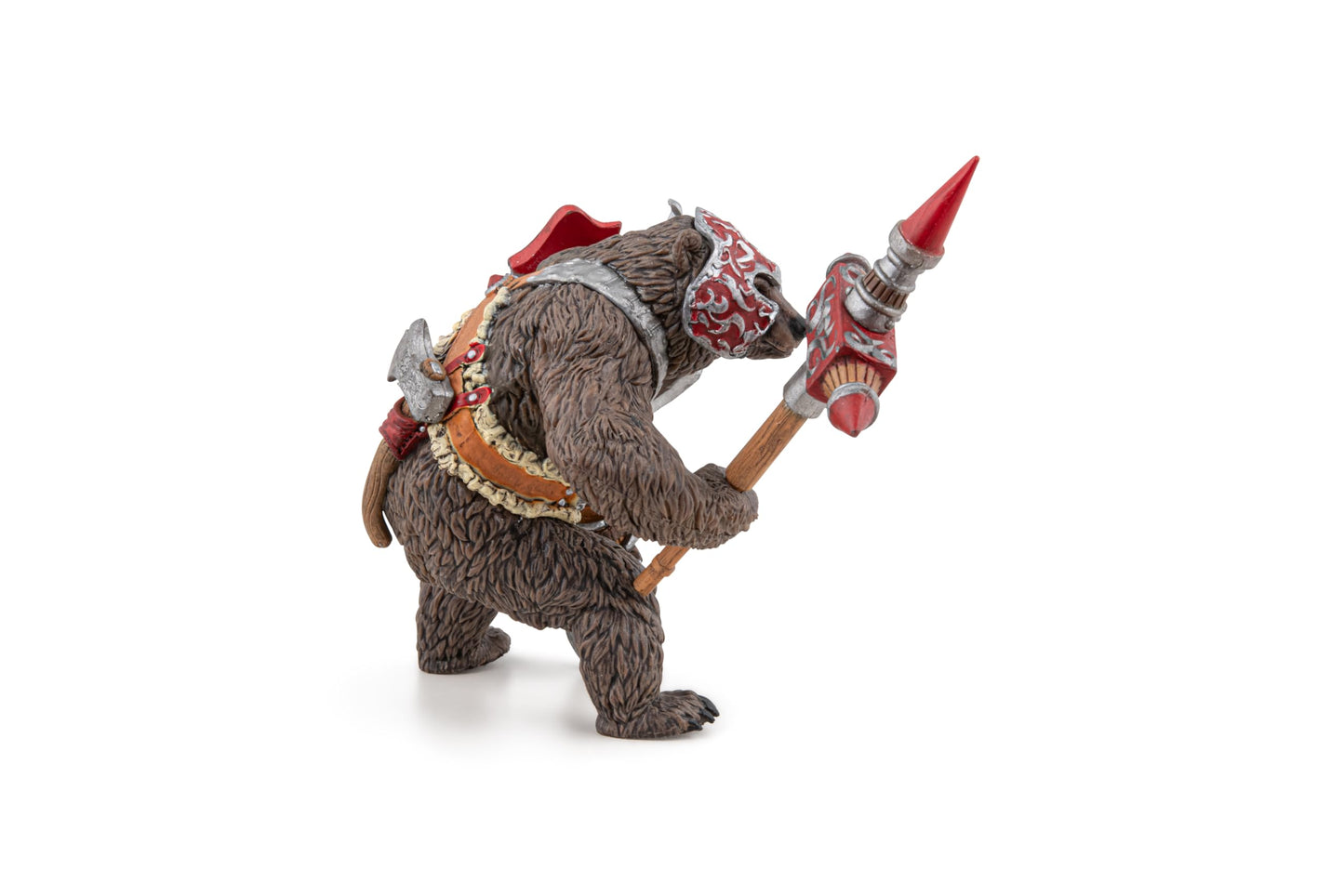 Papo - Mutant Bear Figurine - Hand-Painted Fantasy Warrior Toy for Kids Age 3+ - 36044 - protective coveringed Bear with Mace and Claws - Fantasy & Medieval Collection