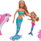 Simba Toys - Steffi Love And Evi Mermaid Friends | Includes Dolphin Figure And Seahorse Comb | Ages 3+
