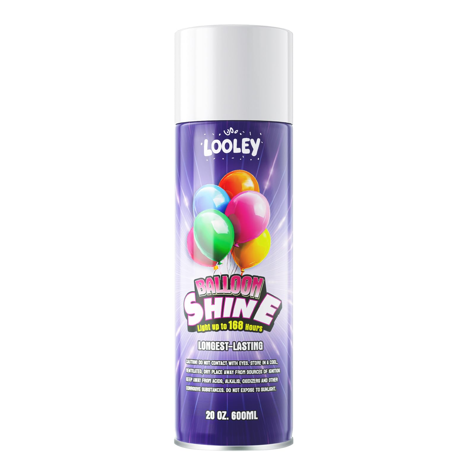 LOOLEY Balloon Shine Spray, 20 fl.oz 168+ Hrs Ultra Lasting High Shine Balloon Spray, Waterproof and Instant Gloss Formula, No-W