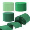AIM & GGKK Green and Light Green Crepe Paper Streamers 1.8 Inch Widening 6 Rolls Party Streamer Festival Party Decorations,a rol