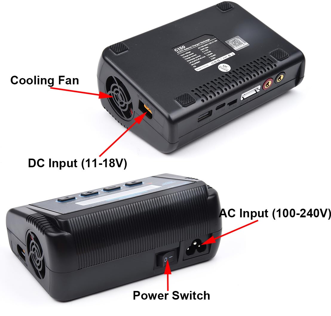 RC LiPo Charger 1-6S RC Battery Balance Charger Discharger 150W 10A AC/DC for NiCd Li-ion Life NiMH LiHV PB Smart Battery