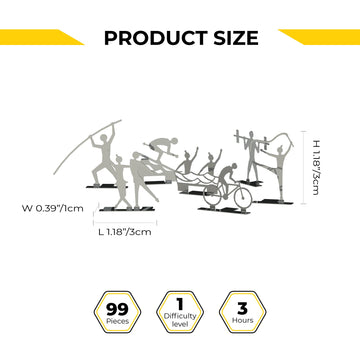 Metal Miniature Figures 99 Sports, Metal Diy Kit, Figurines Sports 99 Kind Of Sports, Metal Action Figures Set For Sports Lovers